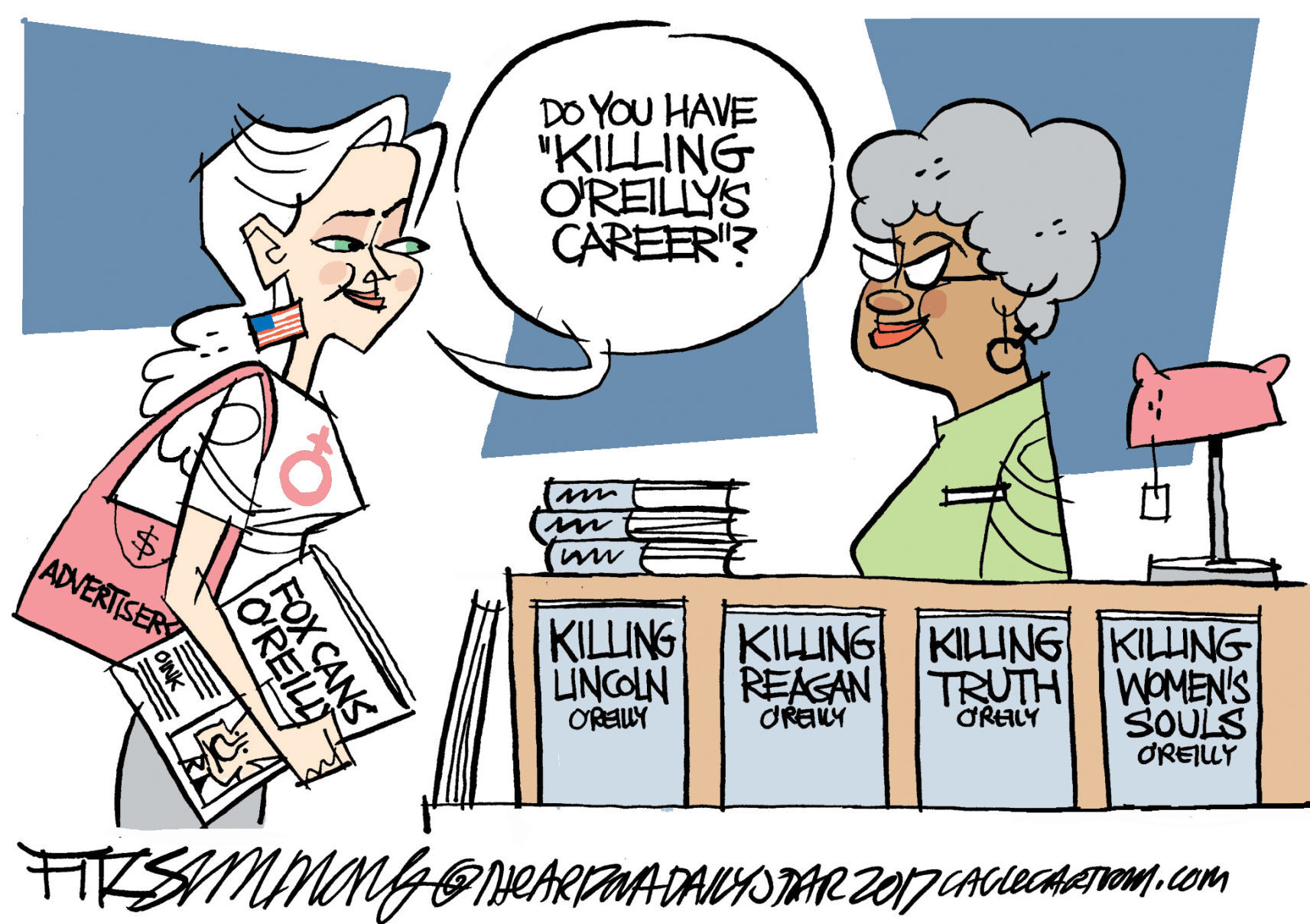 Daily Fitz Cartoon: Bye bye Billo